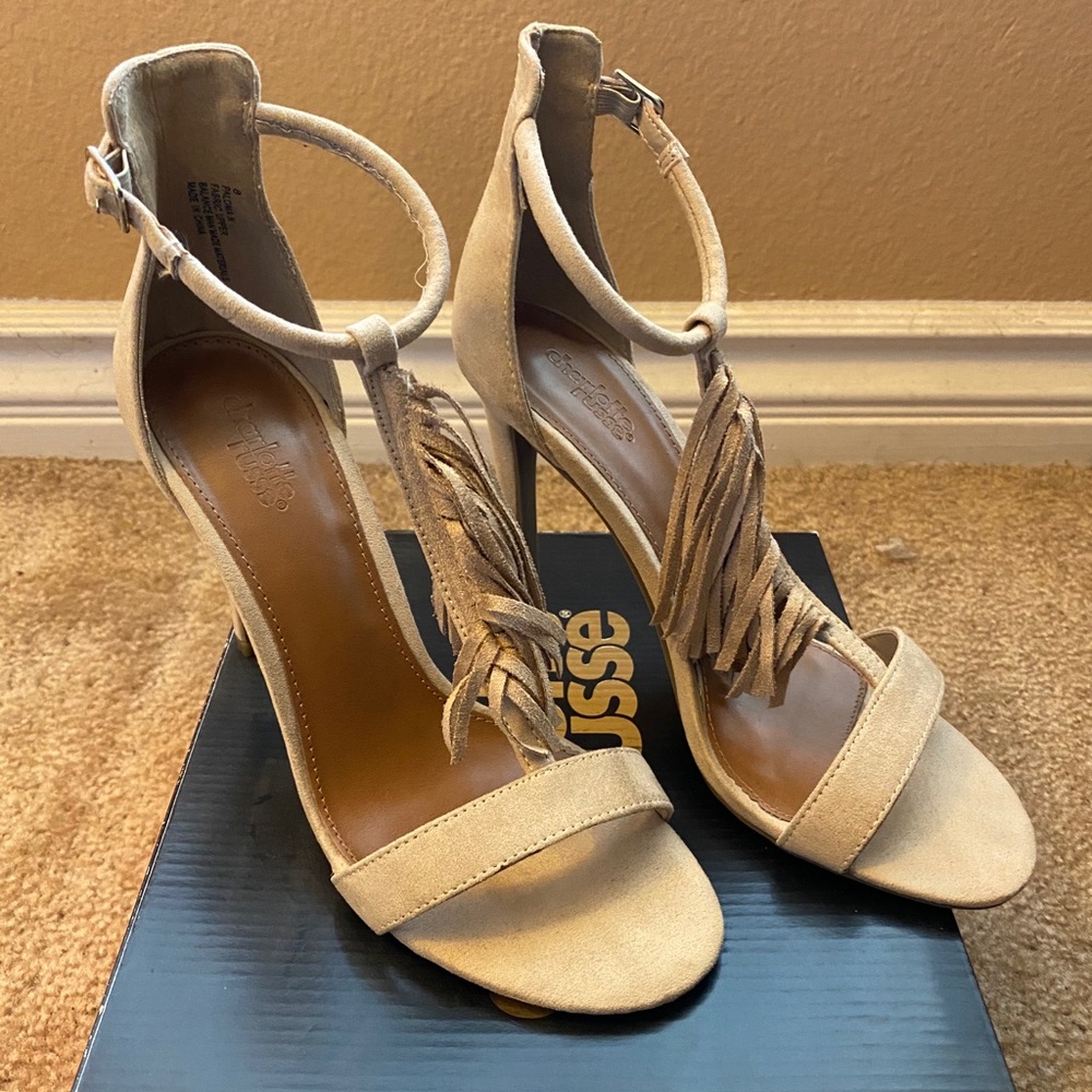 Nude suede Charlotte Russe heels